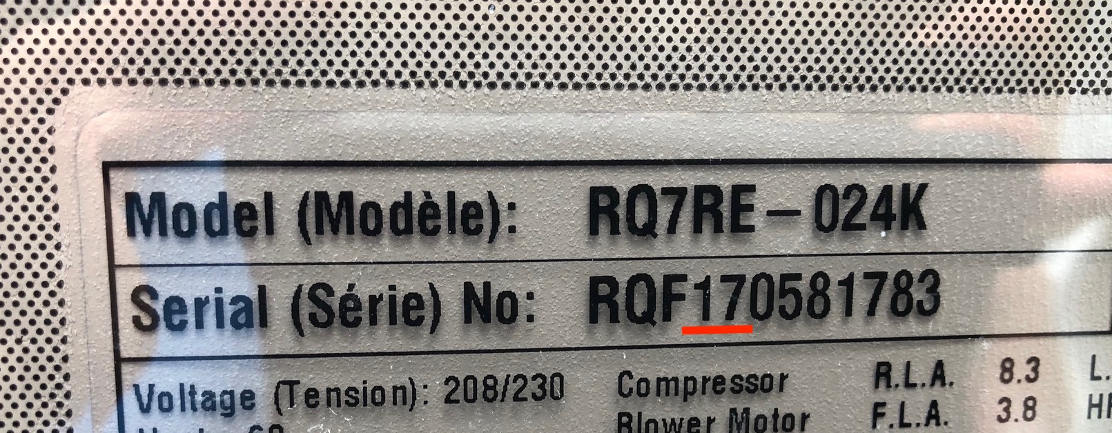 nordyn serial number nomenclature