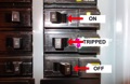 Why is the circuit breaker stuck in the middle?