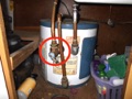 Can a water heater TPR valve be mounted to discharge upward?