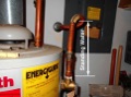 What is a trapped TPR (Temperature and Pressure Relief) valve at water heater?